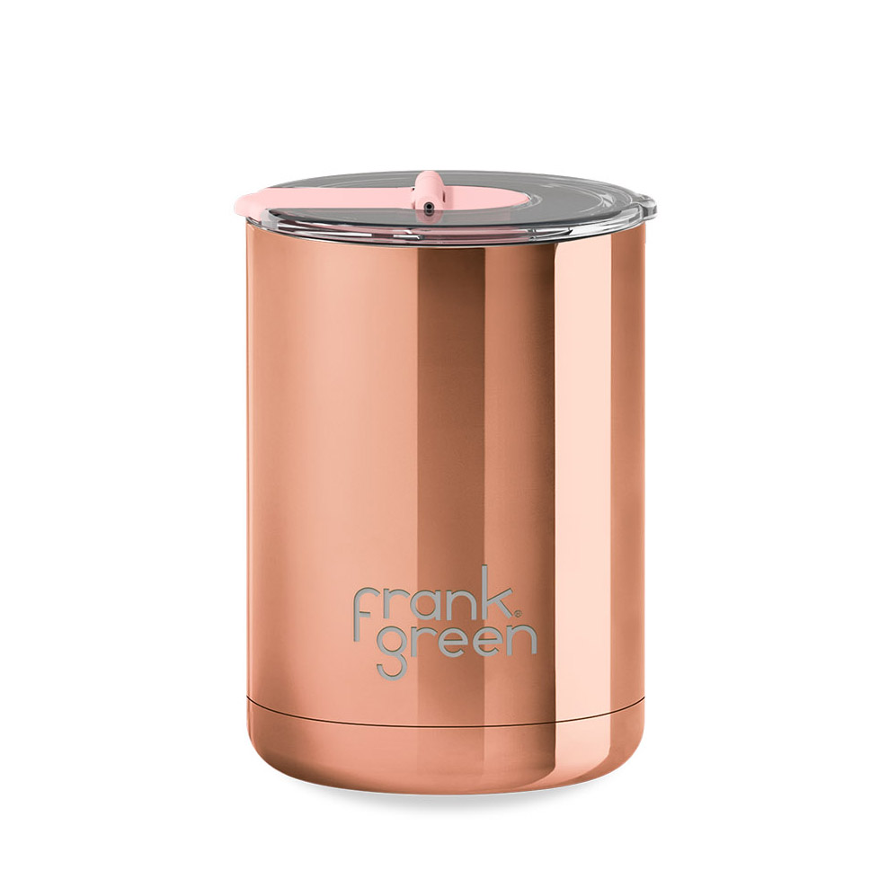 frank green 12oz Rose Gold Cup With Blushed Hinged Lid